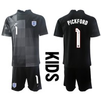 Maglie da calcio Inghilterra Jordan Pickford #1 Portiere Prima Maglia Bambino Mondiali 2022 Manica Corta (+ Pantaloni corti)